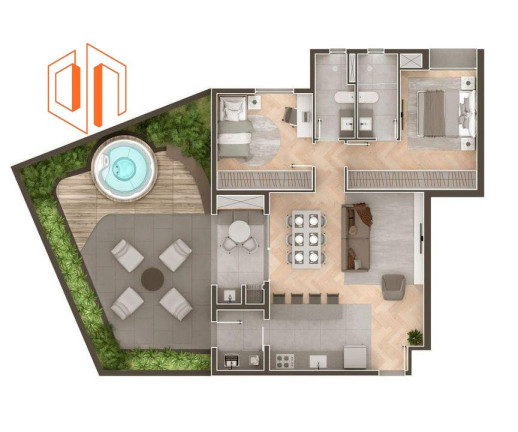 Imagem Cobertura com 3 Quartos à Venda, 150 m² em água Verde - Curitiba