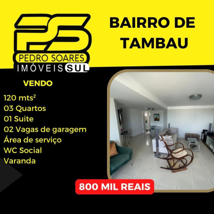 Apartamento com 3 Quartos à Venda, 120 m² em Tambaú - João Pessoa