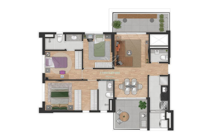 Imagem Apartamento com 3 Quartos à Venda, 91 m² em Jardim Das Acácias - São Paulo Imagem Apartamento com 3 Quartos à Venda, 91 m² em Jardim Das Acácias - São Paulo