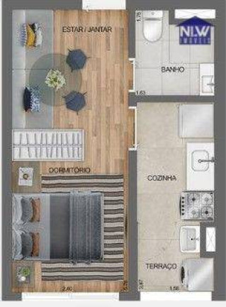 Studio com 1 Quarto à Venda, 26 m² em Vila Independência - São Paulo