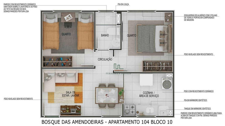 Imagem Apartamento com 2 Quartos à Venda, 62 m² em Amendoeira - São Gonçalo Imagem Apartamento com 2 Quartos à Venda, 62 m² em Amendoeira - São Gonçalo