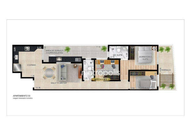 Imagem Apartamento com 2 Quartos à Venda, 61 m² em Jardim - Santo André