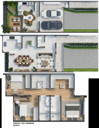 Imagem Casa de Condomínio com 3 Quartos à Venda, 112 m² em Abranches - Curitiba Imagem Casa de Condomínio com 3 Quartos à Venda, 112 m² em Abranches - Curitiba