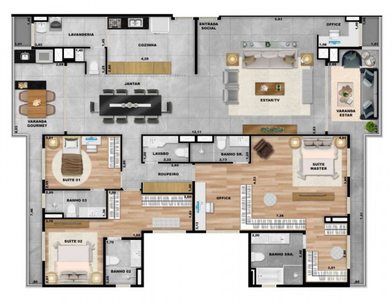 Imagem Apartamento com 4 Quartos à Venda, 156 m² em Vila Yara - Osasco
