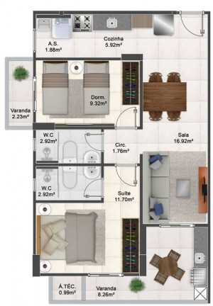 Imagem Apartamento com 2 Quartos à Venda, 74 m² em Maracanã - Praia Grande Imagem Apartamento com 2 Quartos à Venda, 74 m² em Maracanã - Praia Grande