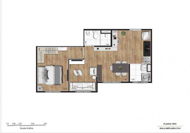 Imagem Apartamento com 2 Quartos à Venda, 35 m² em São Mateus - São Paulo