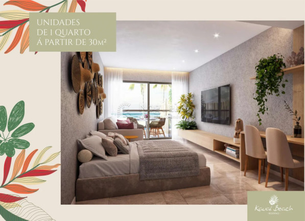 Imagem Flat com 1 Quarto à Venda, 32 m² em Centro - Tamandaré