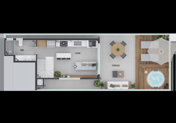 Imagem Cobertura com 2 Quartos à Venda, 147 m² em Portão - Curitiba