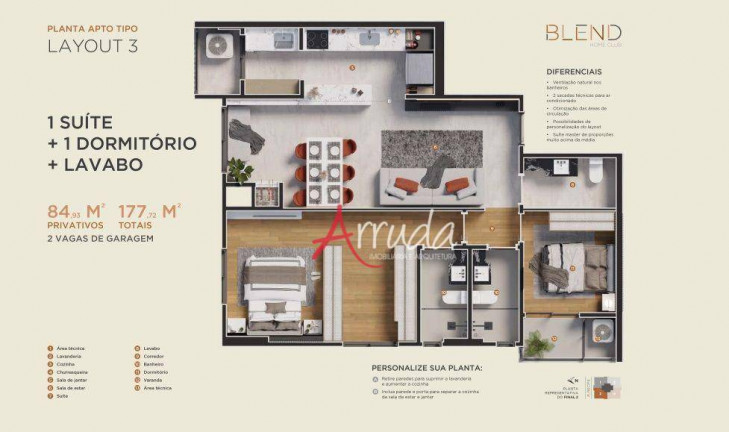 Imagem Apartamento com 3 Quartos à Venda, 84 m² em Centro - Cascavel