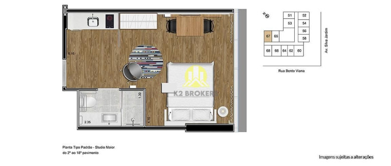 Imagem Apartamento com 1 Quarto à Venda, 28 m² em Batel - Curitiba