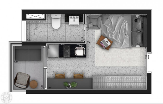 Imagem Studio com 1 Quarto à Venda, 24 m² em Moema - São Paulo