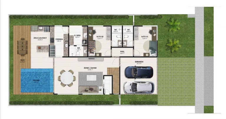 Imagem Casa com 3 Quartos à Venda, 207 m² em Alphaville - Barra Dos Coqueiros Imagem Casa com 3 Quartos à Venda, 207 m² em Alphaville - Barra Dos Coqueiros