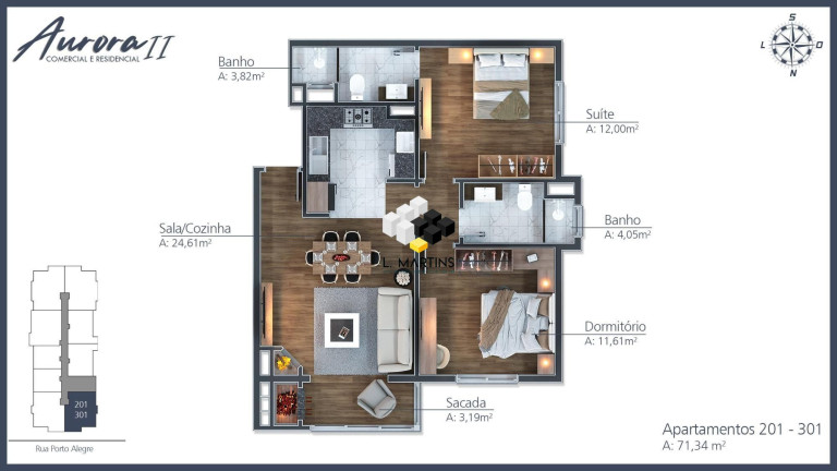 Imagem Apartamento com 1 Quarto à Venda, 42 m² em Moura - Gramado Imagem Apartamento com 1 Quarto à Venda, 42 m² em Moura - Gramado