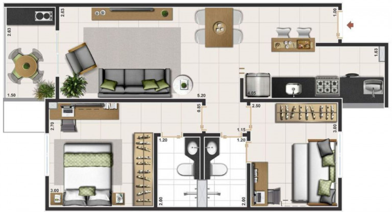Imagem Imóvel com 2 Quartos à Venda, 57 m² em Taquara - Rio De Janeiro