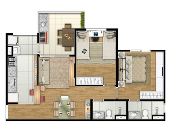 Imagem Apartamento com 1 Quarto à Venda, 51 m² em Vila Independência - Piracicaba