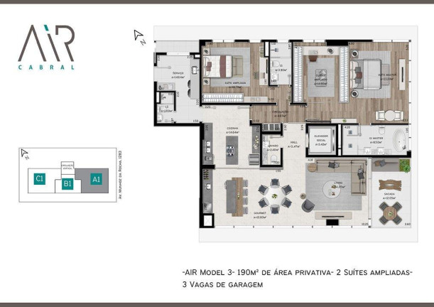 Imagem Apartamento com 3 Quartos à Venda, 190 m² em Cabral - Curitiba