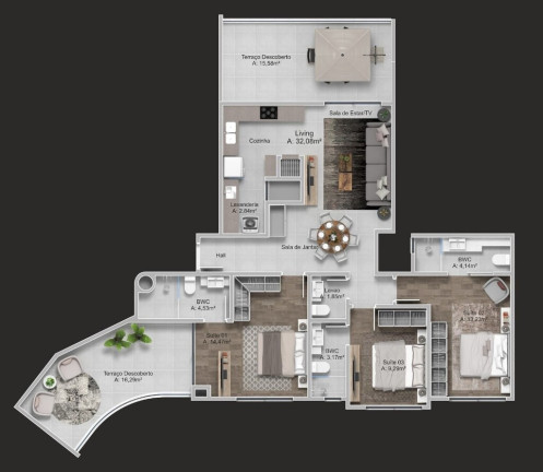 Imagem Cobertura com 3 Quartos à Venda, 136 m² em Praia Dos Amores - Balneário Camboriú