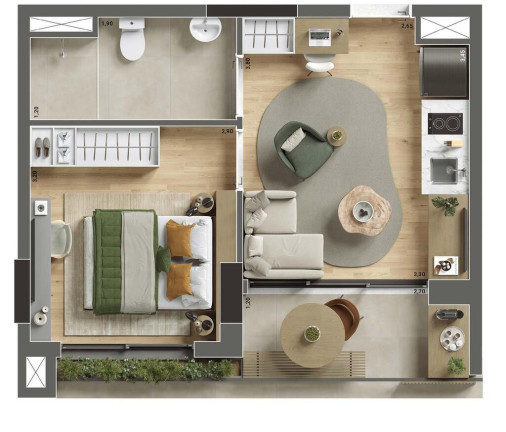 Imagem Apartamento com 1 Quarto à Venda, 39 m² em Ibirapuera - São Paulo Imagem Apartamento com 1 Quarto à Venda, 39 m² em Ibirapuera - São Paulo