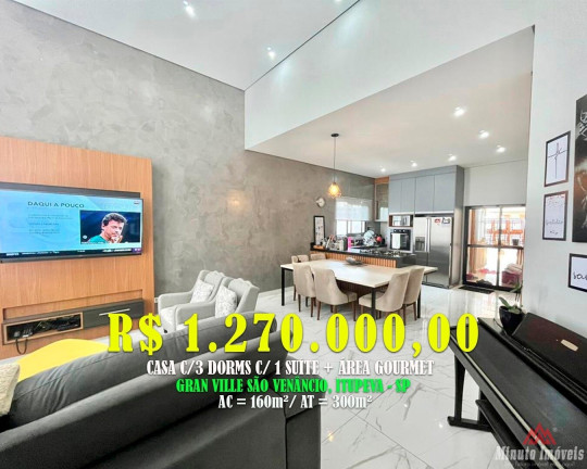 Casa com 3 Quartos à Venda, 160 m² em Jardim Primavera - Itupeva