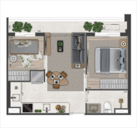 Imagem Apartamento com 2 Quartos à Venda, 43 m² em Bela Vista - São Paulo