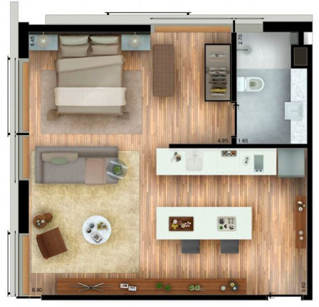 Imagem Apartamento com 1 Quarto à Venda, 48 m² em Moema - São Paulo
