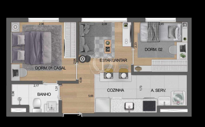 Imagem Apartamento com 2 Quartos à Venda, 39 m² em Moema - São Paulo