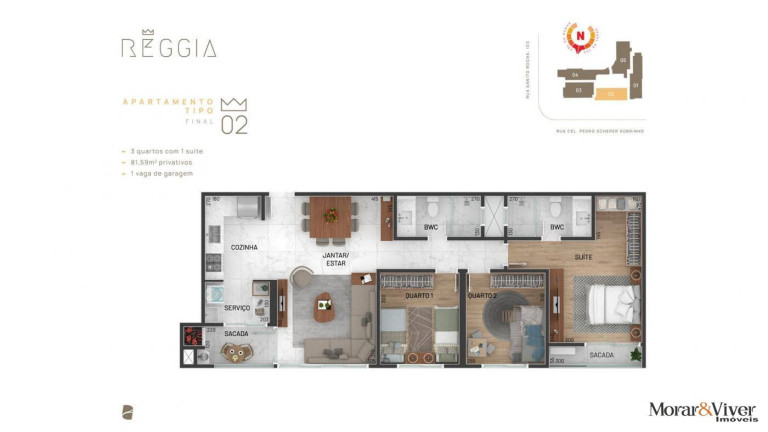 Imagem Apartamento com 3 Quartos à Venda, 103 m² em Cristo Rei - Curitiba