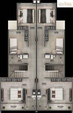 Imagem Sobrado com 3 Quartos à Venda, 117 m² em Forquilhas - São José Imagem Sobrado com 3 Quartos à Venda, 117 m² em Forquilhas - São José