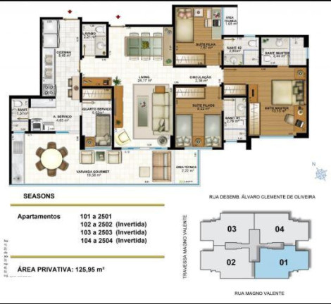 Imagem Apartamento com 3 Quartos à Venda, 126 m² em Aquárius - Salvador