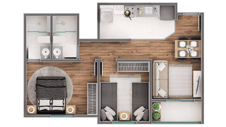 Imagem Apartamento com 2 Quartos à Venda, 52 m² em Parque Residencial Flamboyant - São José Dos Campos