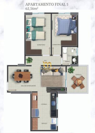Imagem Apartamento com 2 Quartos à Venda, 60 m² em Canto Do Forte - Praia Grande