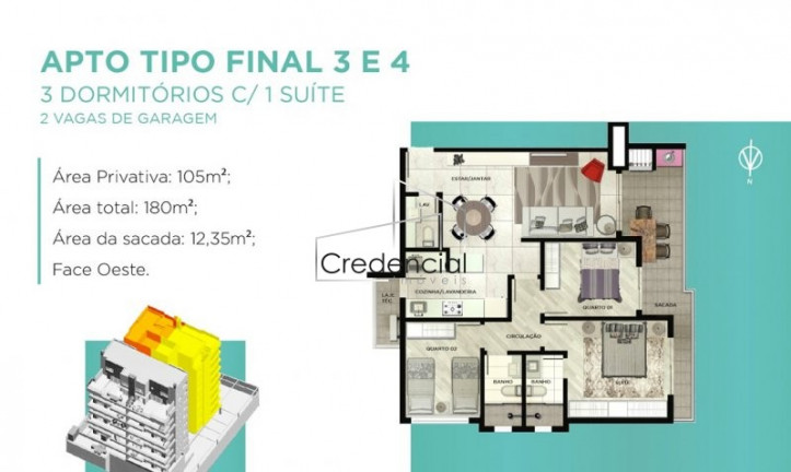Imagem Apartamento com 3 Quartos à Venda, 105 m² em Praia Central - Guaratuba