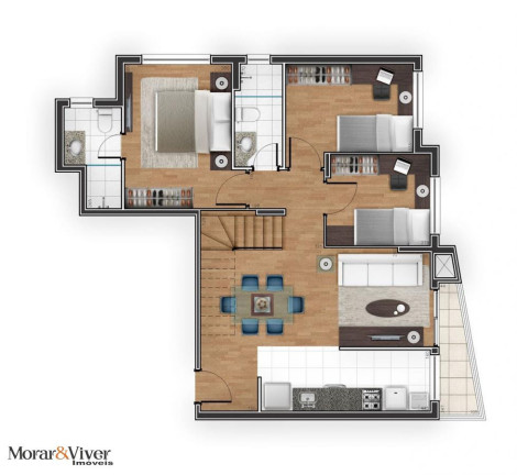 Imagem Apartamento com 3 Quartos à Venda, 78 m² em Cristo Rei - Curitiba