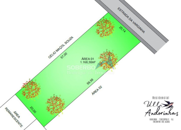 Terreno à Venda, 1.168 m² em Albuquerque - Teresópolis