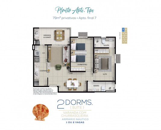 Imagem Apartamento com 2 Quartos à Venda, 75 m² em Tenório - Ubatuba Imagem Apartamento com 2 Quartos à Venda, 75 m² em Tenório - Ubatuba