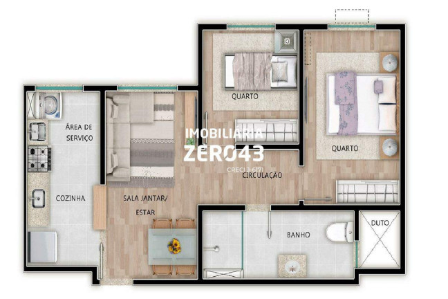 Imagem Apartamento com 2 Quartos à Venda, 44 m² em Conjunto Habitacional Doutor Farid Libos - Londrina