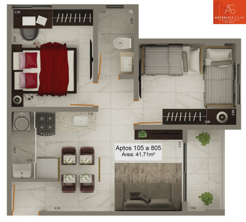 Imagem Apartamento com 2 Quartos à Venda, 42 m² em Tambiá - João Pessoa