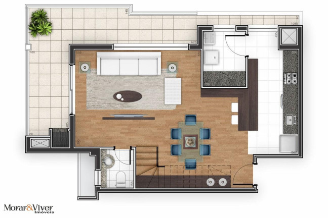 Imagem Cobertura com 3 Quartos à Venda, 132 m² em Cristo Rei - Curitiba