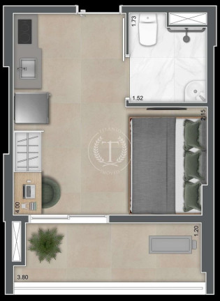 Imagem Apartamento com 1 Quarto à Venda, 18 m² em Brooklin Paulista - São Paulo