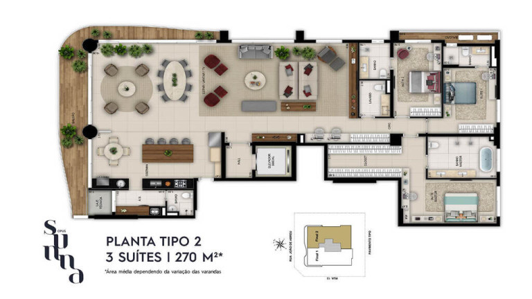 Imagem Apartamento com 4 Quartos à Venda, 235 m² em Setor Oeste - Goiânia