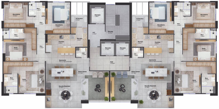 Imagem Apartamento com 4 Quartos à Venda, 146 m² em Centro - Balneário Camboriú Imagem Apartamento com 4 Quartos à Venda, 146 m² em Centro - Balneário Camboriú