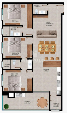 Imagem Apartamento à Venda, 71 m² em Perequê - Porto Belo Imagem Apartamento à Venda, 71 m² em Perequê - Porto Belo