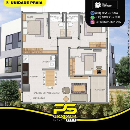 Imagem Apartamento com 2 Quartos à Venda, 76 m² em Bessa - João Pessoa Imagem Apartamento com 2 Quartos à Venda, 76 m² em Bessa - João Pessoa