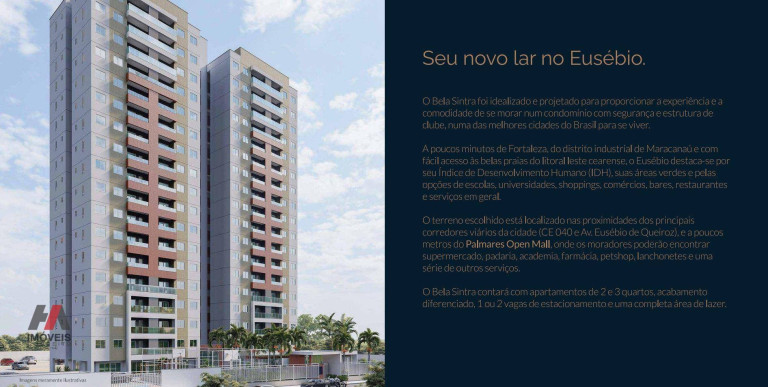 Imagem Apartamento com 2 Quartos à Venda, 58 m² em Coité - Eusébio Imagem Apartamento com 2 Quartos à Venda, 58 m² em Coité - Eusébio