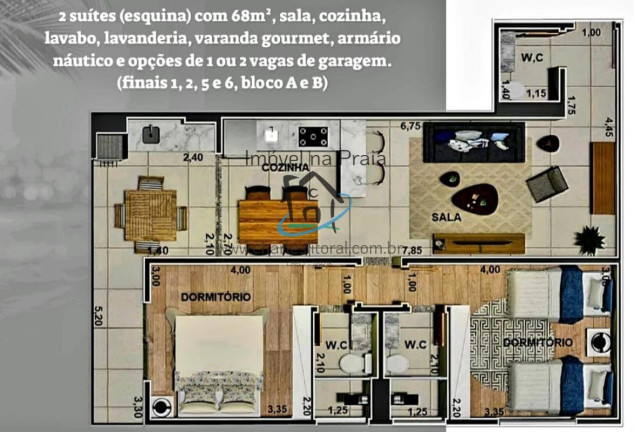 Imagem Apartamento com 2 Quartos à Venda, 68 m² em Praia Da Maranduba - Ubatuba