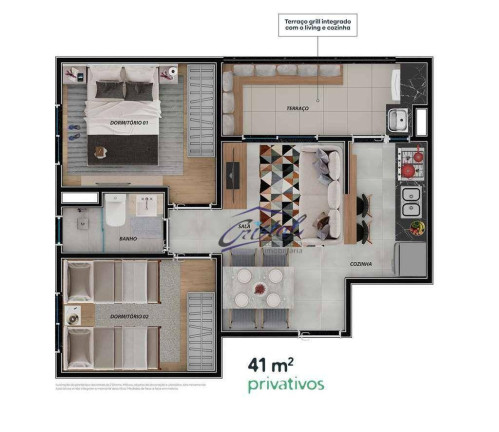 Imagem Apartamento com 2 Quartos à Venda, 41 m² em Granja Viana - Cotia Imagem Apartamento com 2 Quartos à Venda, 41 m² em Granja Viana - Cotia