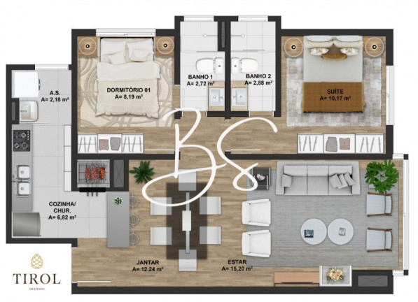 Imagem Apartamento com 2 Quartos à Venda, 93 m² em Rua Merano, 200 - Tirol - Gramado