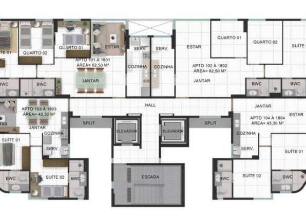 Imagem Apartamento com 3 Quartos à Venda, 62 m² em Casa Amarela - Recife