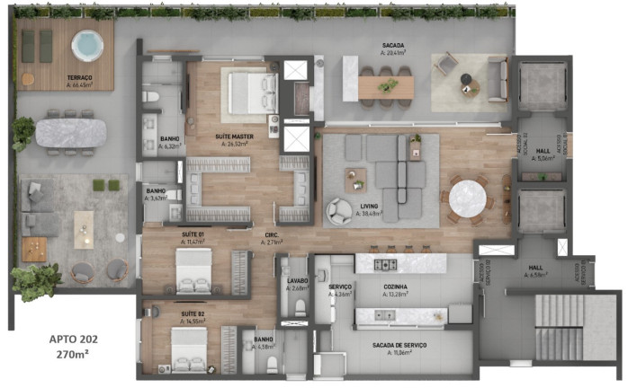 Imagem Apartamento com 3 Quartos à Venda, 191 m² em Cristo Redentor - Caxias Do Sul