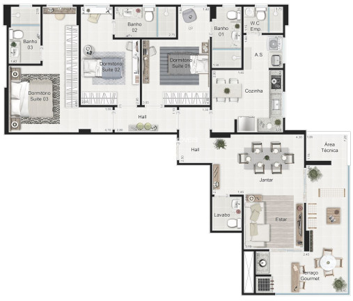 Imagem Apartamento com 3 Quartos à Venda, 121 m² em Nova Aliança - Ribeirão Preto Imagem Apartamento com 3 Quartos à Venda, 121 m² em Nova Aliança - Ribeirão Preto